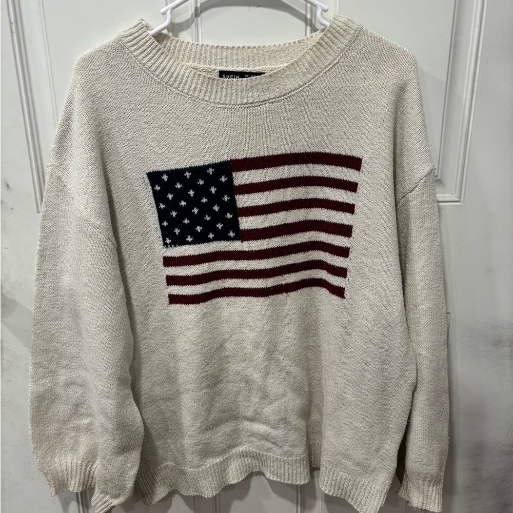 SHEIN Cream Knit Sweater
